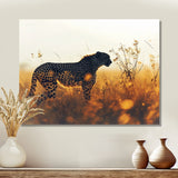 Majestic Cheetah On The Sunset Prairie - Cheetah Home Decor Art