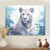 Majestic Cougar In The Jungle Faded Morning Light - Cheetah Canvas Wall Art