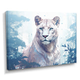 Majestic Cougar In The Jungle Faded Morning Light - Cheetah Canvas Wall Art