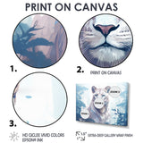 Majestic Cougar In The Jungle Faded Morning Light - Cheetah Canvas Wall Art