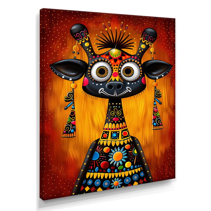 Carnivalesque Cow Colorful Boho - Cow Wall Decor