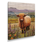 Highland Cow Embroidery - Cow Wall Decor