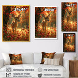 Adorable Baby Deer In Blossoming Forest - Brown Deer Wall Art