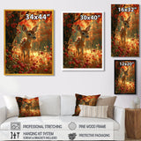 Adorable Baby Deer In Blossoming Forest - Brown Deer Wall Art