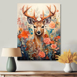 Vintage Boho Dear Flower Forest - Deer Wall Decor