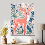 Graphic Deer In Forest - Deer Wall Art Prints
