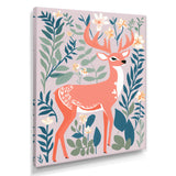 Graphic Deer In Forest - Deer Wall Art Prints