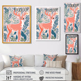 Graphic Deer In Forest - Deer Wall Art Prints