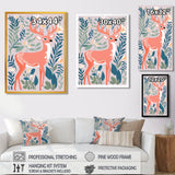 Graphic Deer In Forest - Deer Wall Art Prints