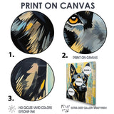 Collage Portrait Of German Shepherd - Dog German Sheperd Large Canvas Wall Art