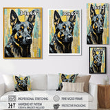 Collage Portrait Of German Shepherd - Dog German Sheperd Large Canvas Wall Art
