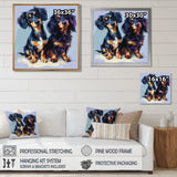 Portrait Of Two Adorable Dachshunds - Dog Dachshund Living Room Wall Art