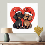 Cute Dachshund Love - Dog Dachshund Canvas Wall Art