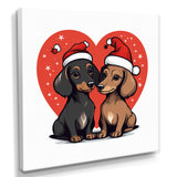 Cute Dachshund Love - Dog Dachshund Canvas Wall Art