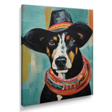 Painting Of Doberman With Black Hat - Dog Doberman Wall Art Prints