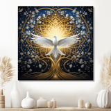 Celestial Dove Bringing Peace - Dove Large Canvas Wall Art