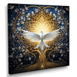 Celestial Dove Bringing Peace - Dove Large Canvas Wall Art
