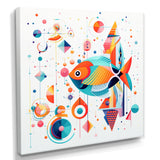 Colorful Goldfish Swimming In The Wild - Fish Framed Canvas Art