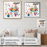 Colorful Goldfish Swimming In The Wild - Fish Framed Canvas Art