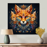 Portrait Of Majestic Magical Fox - Fox Large Canvas Wall Art