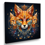 Portrait Of Majestic Magical Fox - Fox Large Canvas Wall Art