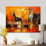 Gazelle In African Savanne - Leopard Canvas Wall Art