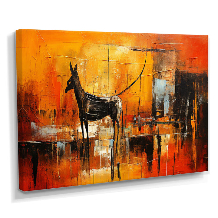 Gazelle In African Savanne - Leopard Canvas Wall Art