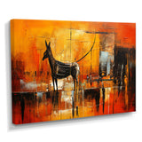 Gazelle In African Savanne - Leopard Canvas Wall Art