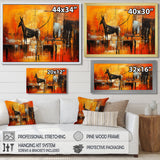 Gazelle In African Savanne - Leopard Canvas Wall Art