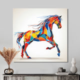 Graphic Colorful Horse Galloping - Horse Wall Decor