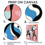 Gracious Black Horse Retro Illustration - Horse Wall Decor