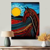 Full Moon Horse Abstract Retro - Multi-Color Horse Wall Art