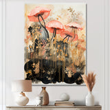 Pink Jellyfish Vintage Collage - Pink Jellyfish Wall Art