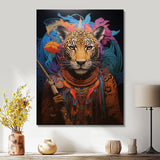 Tribe Of The Blue Leopard - Multi-Color Leopard Wall Art
