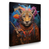 Tribe Of The Blue Leopard - Multi-Color Leopard Wall Art