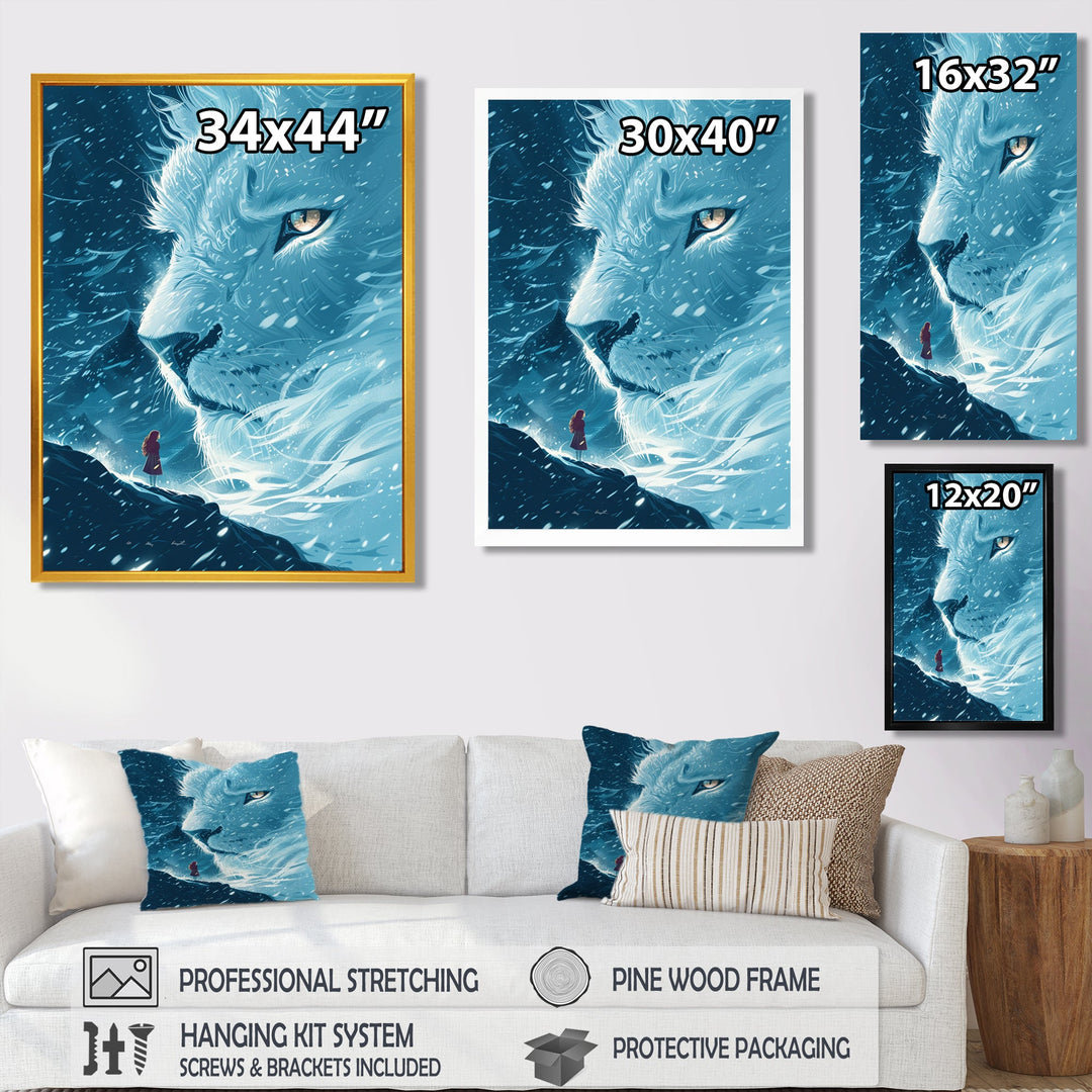 Spirit Of The White Lion Fantasy - Lion Home Decor Art