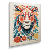 Multi-color LION GRAPHIC - Lion Bedroom Wall Art
