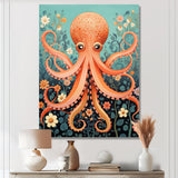 Orange Octopus - Octopus Wall Decor