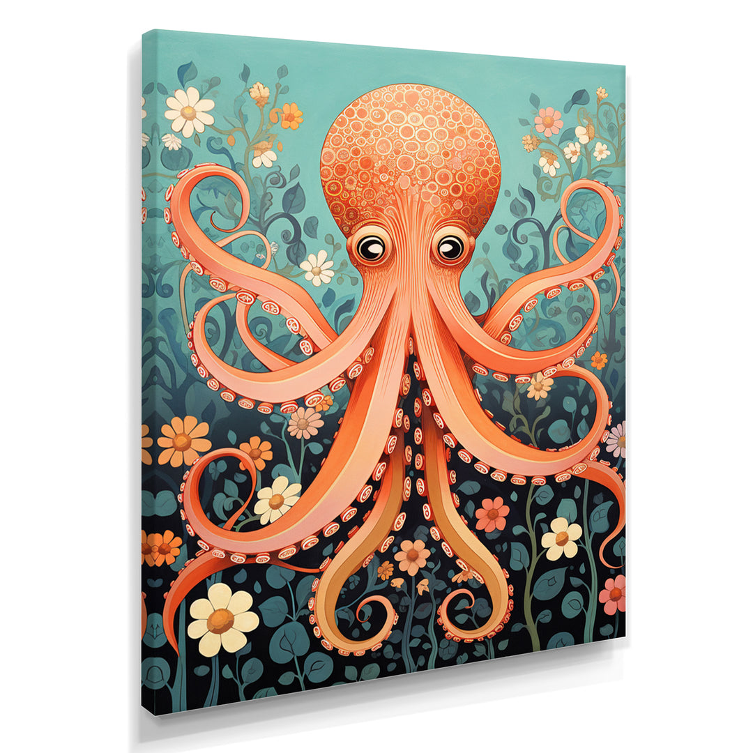 Orange Octopus - Octopus Wall Decor