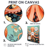 Orange Octopus - Octopus Wall Decor