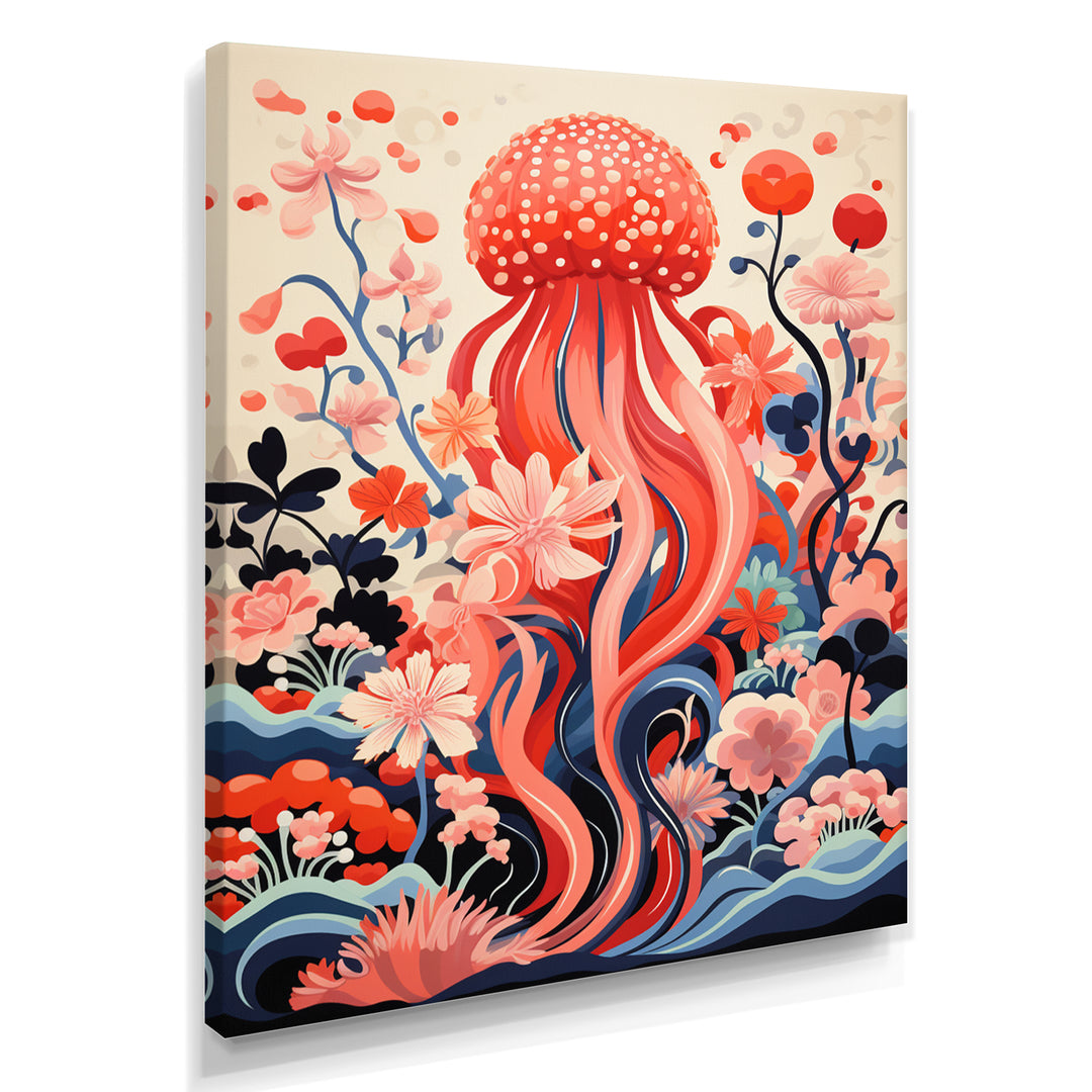 Retro Pink Octopus Retro Deep Sea - Octopus Wall Art Prints