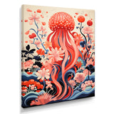 Retro Pink Octopus Retro Deep Sea - Octopus Wall Art Prints