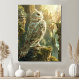 Majestic White Owl In The Mountains - Owl Wall Decor