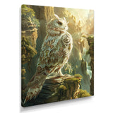 Majestic White Owl In The Mountains - Owl Wall Decor