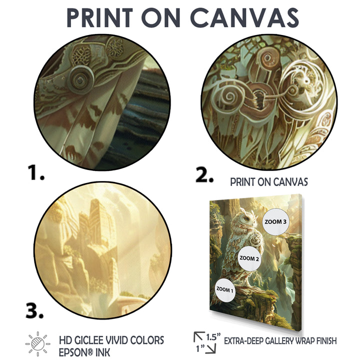 Majestic White Owl In The Mountains - Owl Wall Decor