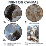 Majestic White Snow Owl In The Mountains - Owl Wall Art Prints