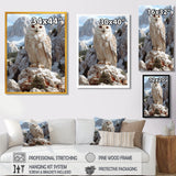 Majestic White Snow Owl In The Mountains - Owl Wall Art Prints