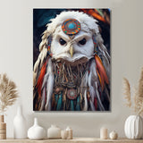 Shamanic White Owl Wisdom - White Owl Wall Art