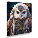 Shamanic White Owl Wisdom - White Owl Wall Art