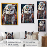Shamanic White Owl Wisdom - White Owl Wall Art